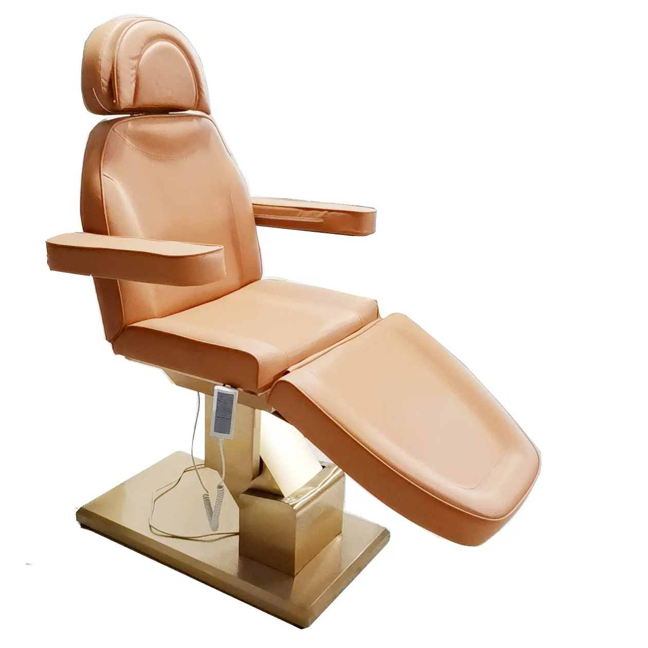 Price premium white gold Electric Adjustable salon eyelash Cosmetic Facial chair 3 motors Beauty recliner nude massage bed 5