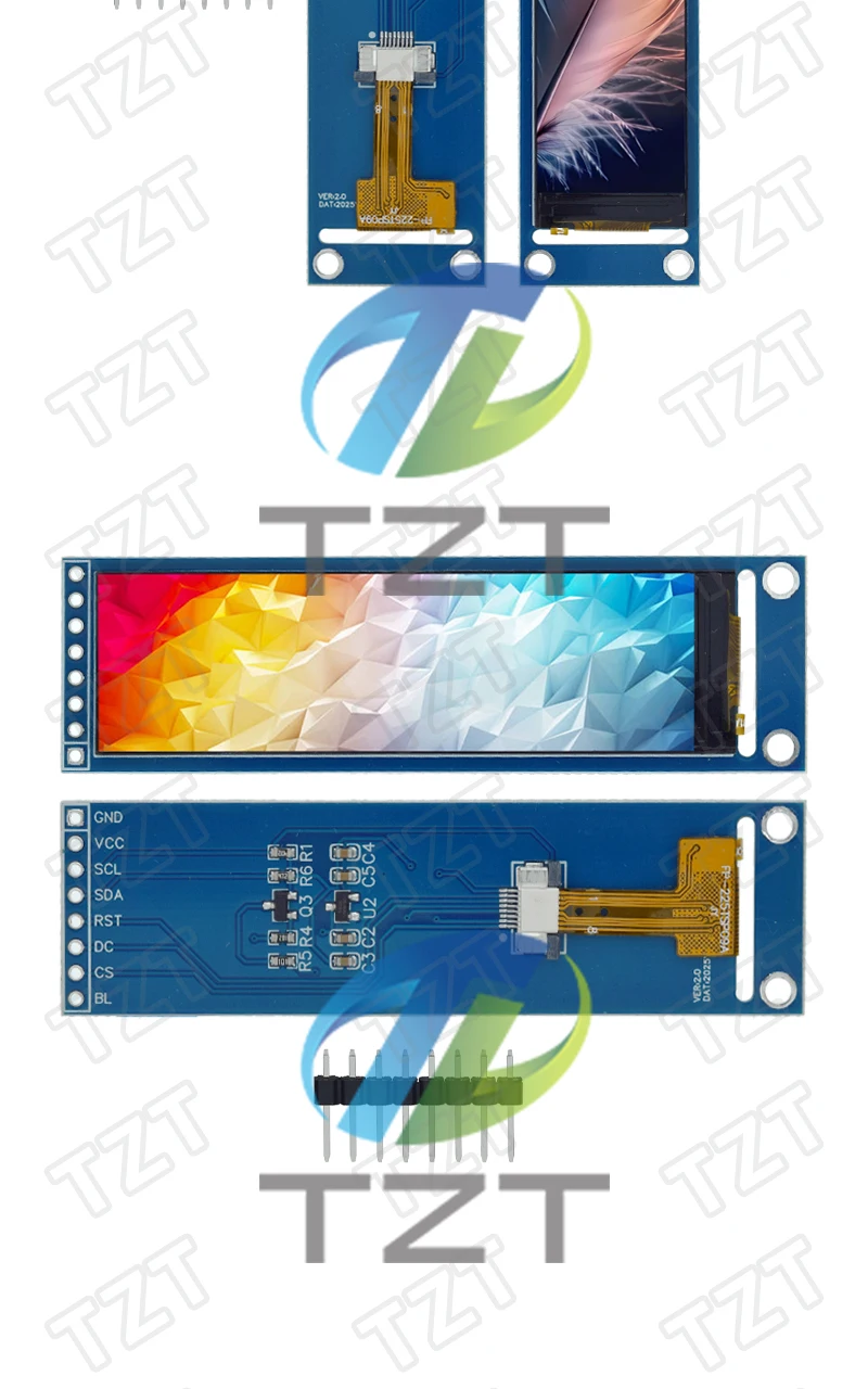 2,25 Zoll TFT LCD ST7789 kleiner Bildschirm 76*284 Modul LCD Vollansicht SPI Farbbildschirm – Detail 4