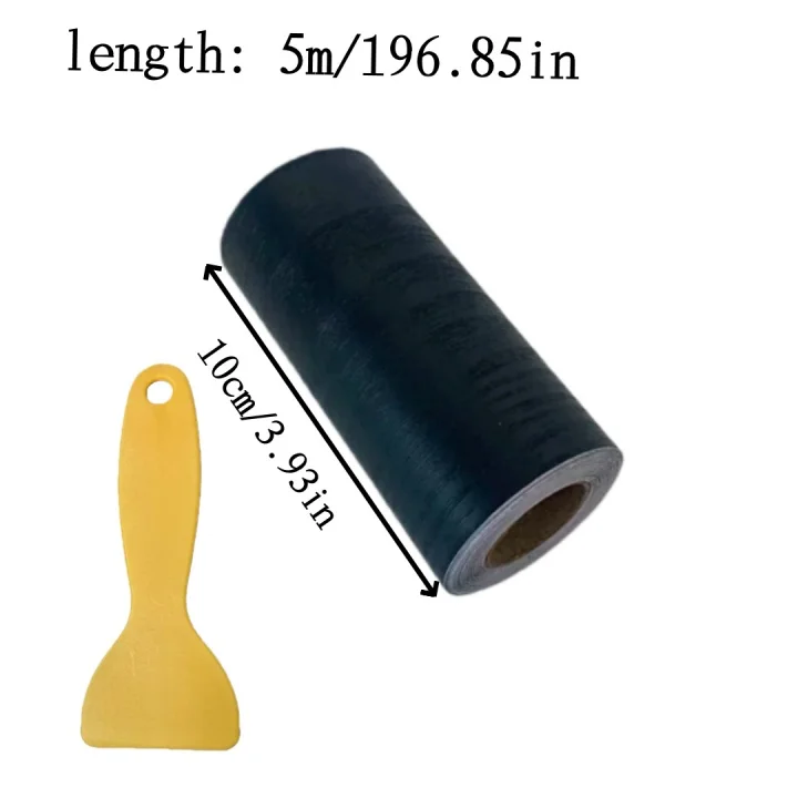 Thickened Wood Grain Skirting Line Wall Sticker - Self-Adhesive Decorative Border