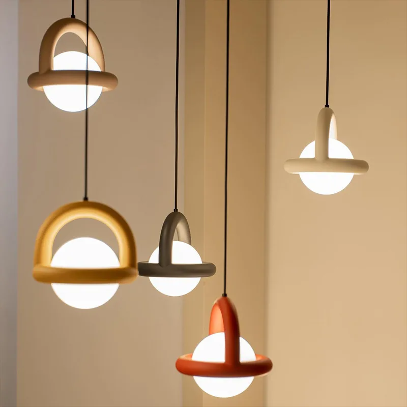 LED Pendant Lights Acrylic Ball Black White Green Red Yellow Metal G4 Bulb For Dining Room Kitchen Bedroom Office pendant lights pendant lamp