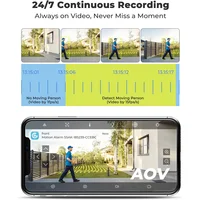 GENBOLT 2.5K AOV Solaire WiFi Caméra De Surveillance Extérieur sans Fil, Enregistrement 24/7 3MP+3MP IP Caméra Surveillance Batterie avec détection IA 90FT,8W 15600mAh Caméra CCTV Double WiFi 2.4&5GHz 4