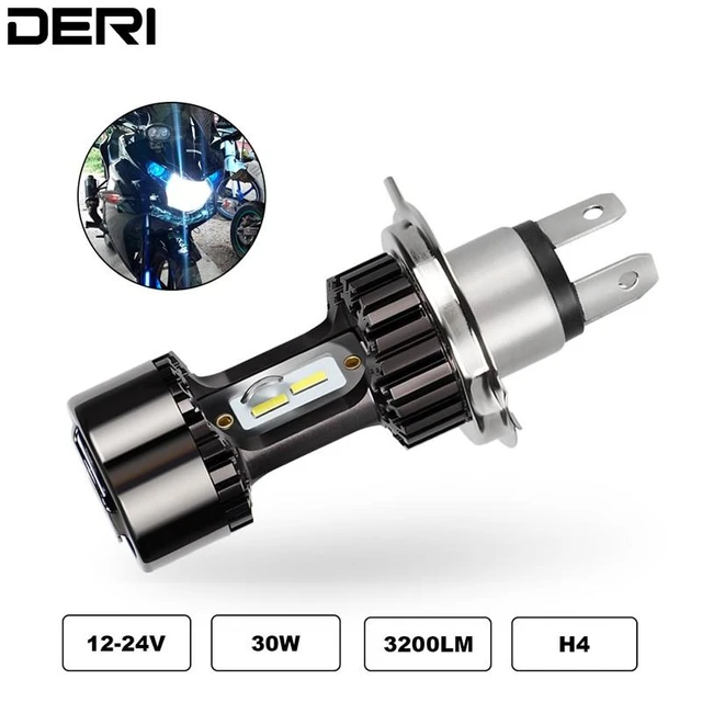 New Motorcycle 12V H4 High Low Beam LED Headlight Fog Bulb 30W 3200LM 6000K  1Pcs