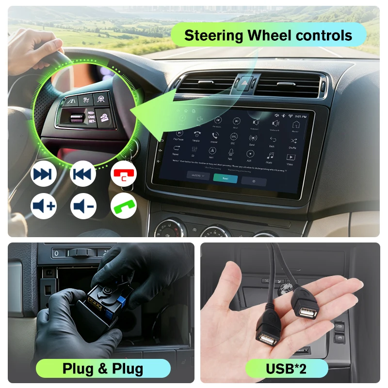 Radio para Auto Cestovet 8 Core 4G WiFi para BMW Serie 3 E90 E91 E92 E93 con Pantalla IPS, CarPlay, Android Auto, GPS, Navegador, Estéreo, SWC, BT, FM, AM, RDS, DSP, 2Din, Mirror Link, Reproductor Multimedia, Chat de Voz con IA, Cámara 360 Opcional, Actualización OTA, Unidad Principal 4