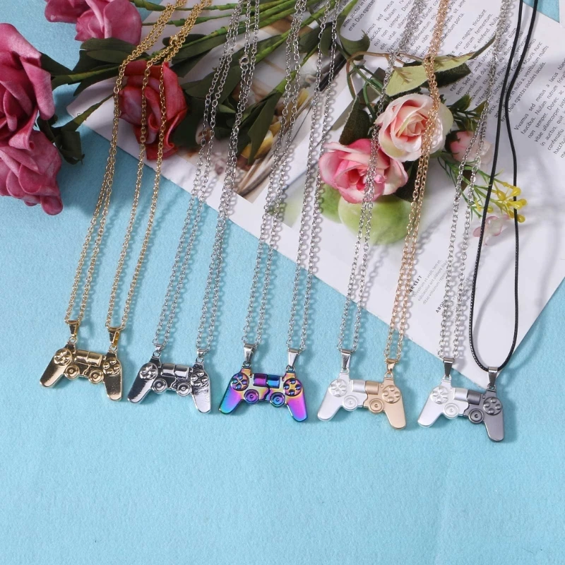 Magnetische Halskette Für Paare | Game Controller Design | Gold & Silber | Partnerketten Als Geschenk