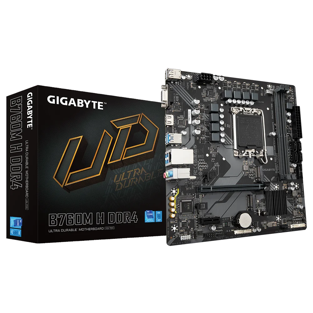 NEWGIGABYTEB760MHDDR4IntelLGA1700mATXMotherboard2xDDR464GB