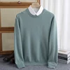New 100% Pure Wool Sweater Men's Autumn Winter O-Neck Pullovers Business Casual Base Shirt Knit High-Grade Warm Male Jumper 5