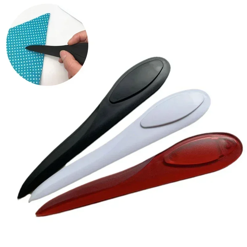 Leather Tools Leather Craft Tool Kit Leather Craft Tools Leather Craft Tool Paper Creaser Tool Paper Creasing Tool 1 pc Plastic Folder Creaser Scoring DIY Bookbinding Leather Crafts Card Making Folding Paper Tools Letter Opener