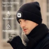 LED Beanie Hat with Light, Unisex Hands Free Headlamp Cap, Warm Winter Knit Hat 3