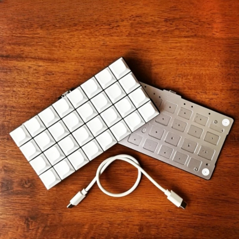 Planck 유선 싱글 모드 분할 키보드 맞춤형 X32a 인라인 기계식 키보드 납땜 스위치 VIAL 왼쪽 오른쪽 키보드