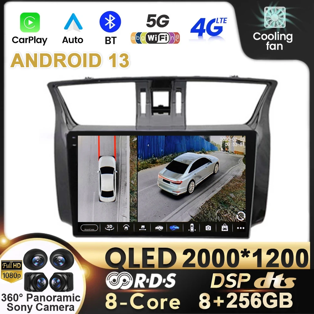 Autoradio OiLiehu 4G+64G Android 13 pour Porsche Cayenne 2003-2010, CarPlay, GPS, Écran Tactile