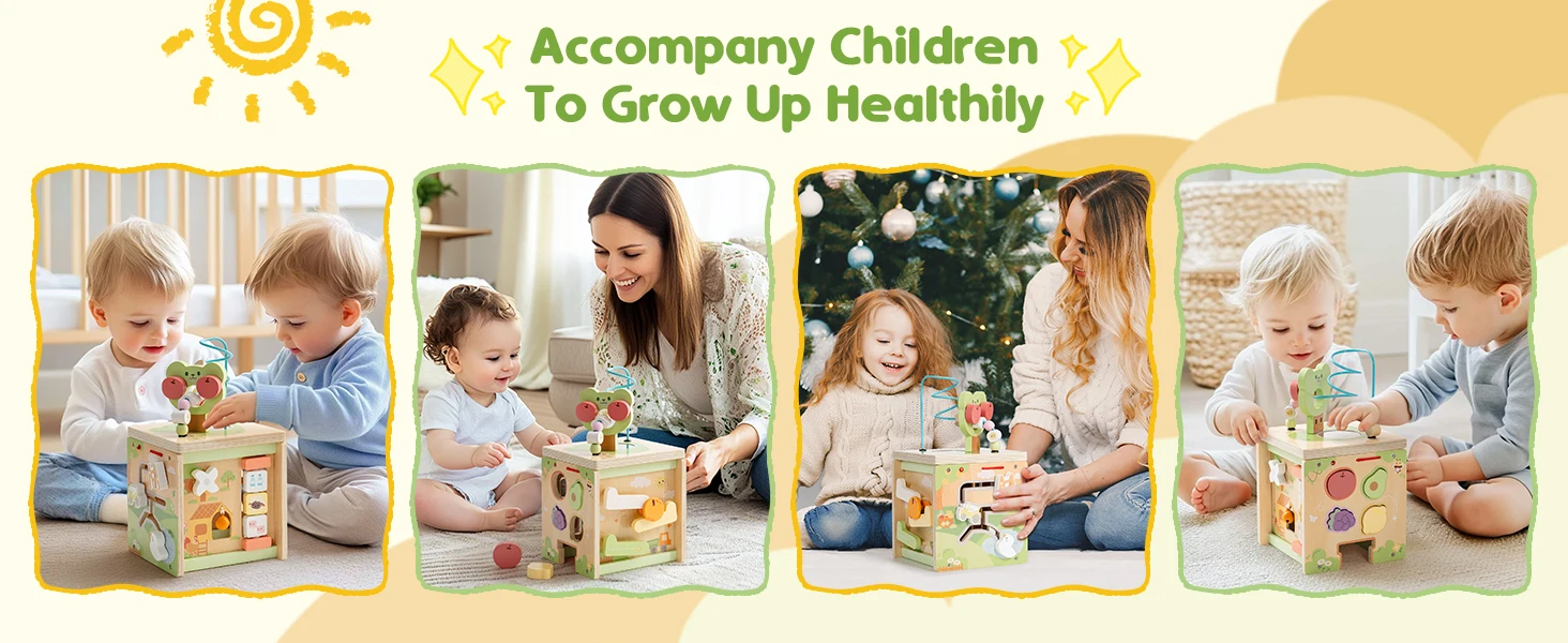 Wooden Montessori Activity Cube