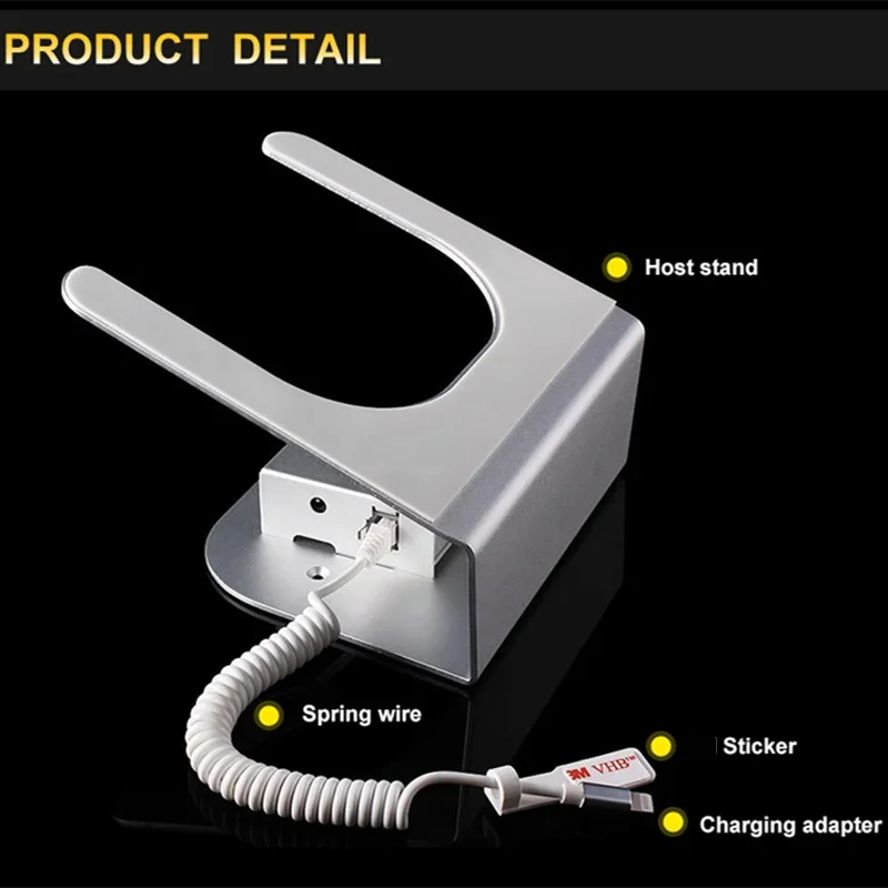 PC Security Display Stand Tablet Holder Alarm Mount Rack Devices Anti Theft for Retail Shop with Charging and Alarm Funtion