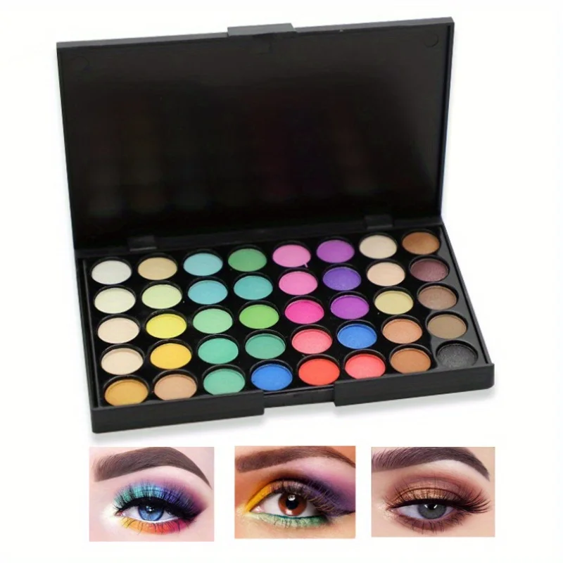 40 Colors Ultimate Eyeshadow Palette Matte & Shimmer Finishes Earth Tones Long-Lasting Smudge Proof Makeup Kit Korea Cosmetics 4