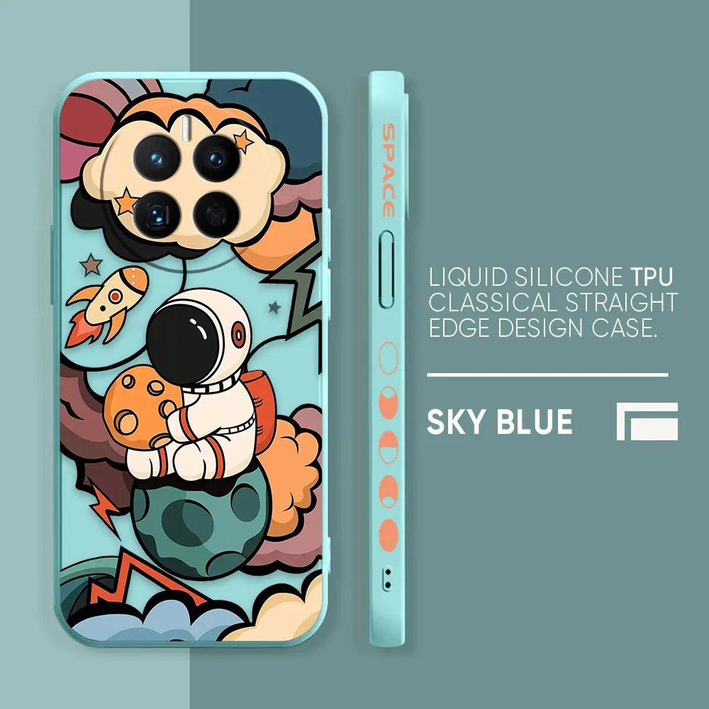 thumbnail image 1 of Phone Case For Huawei MATE 10 20 20X 30 40 50 P20 P30 P40 P50 PRO PLUS Case Cover Funda Cqoue Shell Capa Cartoon Space Astronaut, 1 of 5