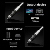 ERUMPENT 75Ohms Sterling Silver Professional RCA Digital Coaxial Cable Self-locking RCA Audio Cable for DAC Home Theater TV 4