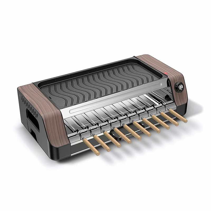Household Automatic Rotating Smokeless Home Barbecue Hot Dog Automatic Rotating Barbecue Machine Mutton Skewers Machine
