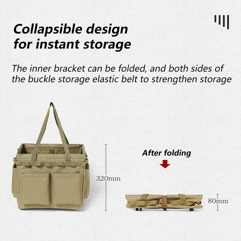Travel Outdoor Tool Storage Box Large Capacity Camping Bag Multifunctional Handbag Storage Pack Picnic Supplies