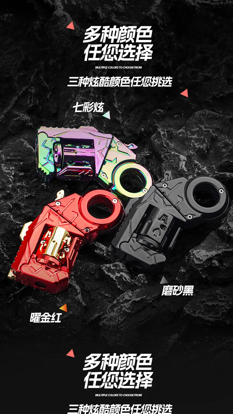 Mini Metal Multi Playability Ratchet Flip Antistress Toy Gun Ejection Shell EDC Stress Relief Fidget Spinner Fidgeting Toys Gift