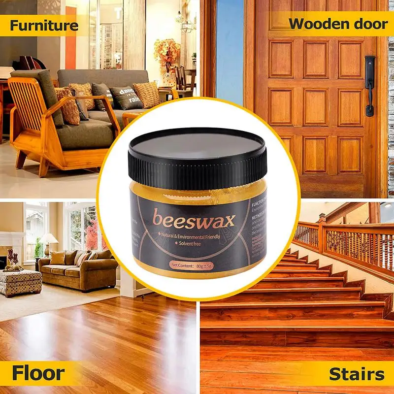 Wood Seasoning Beewax Furniture Beeswax Polish Wood Floor Furniture Cleaner Wear-Resistant Wax Furniture Care Home Cleaning 3