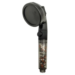 EcoFlow Handheld Showerhead with Adjustable Pressure & Water - Saving Features (Black shower)