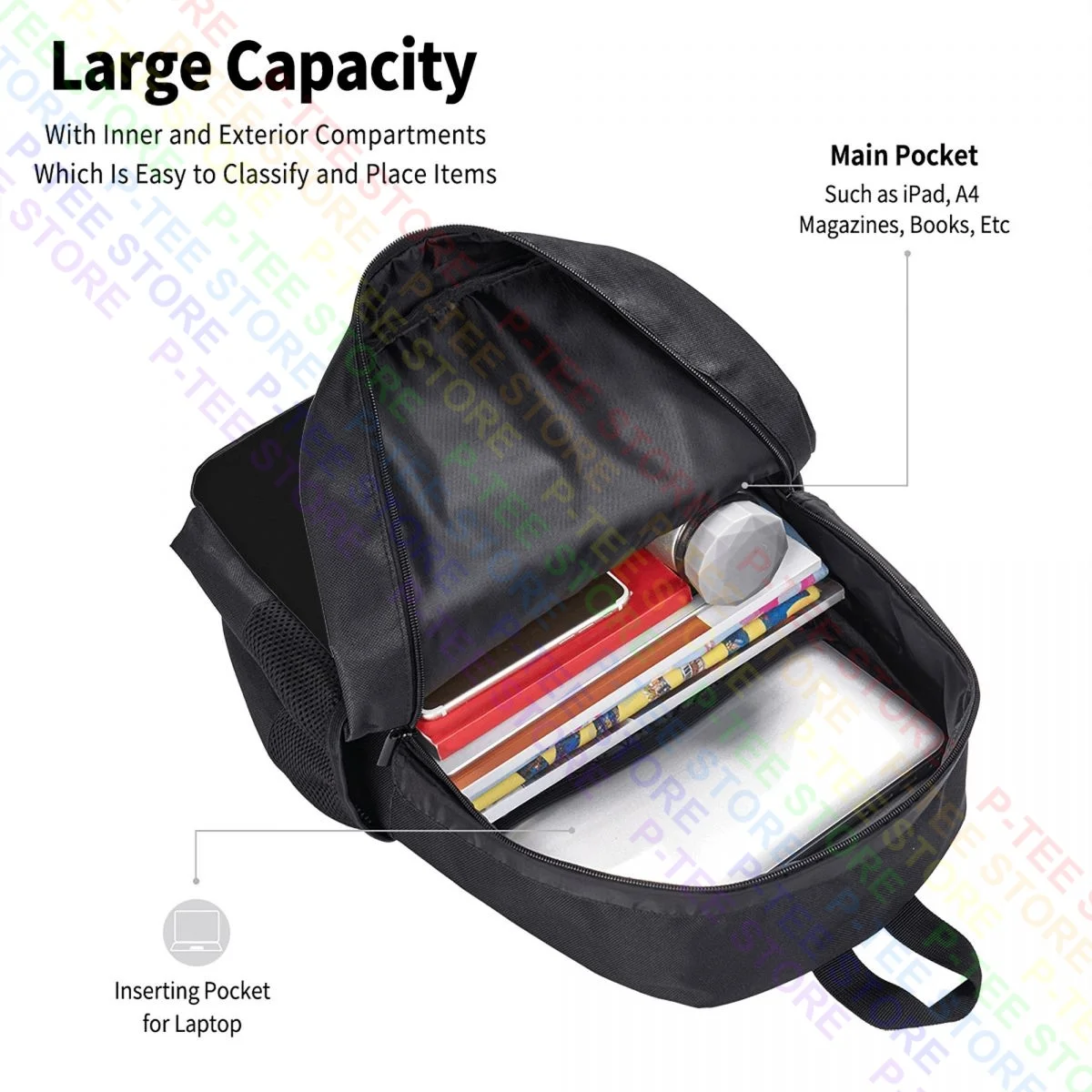 Yes Rock Band 90125 Album Cover LogoBackpack Large Capacity Bookbag 3d Printing