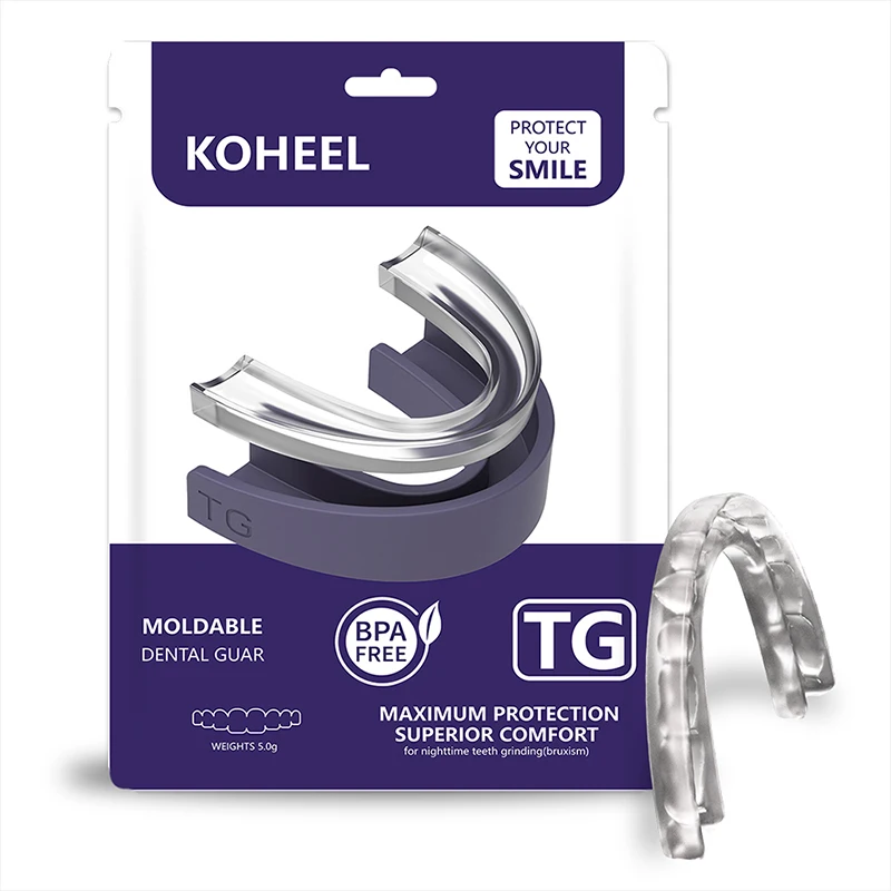 KOHEEL TG ยามปากสําหรับการเจียรฟันด้วยถาดขึ้นรูป ยามทันตกรรมที่ใช้งานง่ายและพอดีตัว หยุด Bruxism Night Gua 1