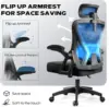 Ergonomic Office Chair, Home Office Desk with Headrest, High Back Mesh Chair with Flip-up Armrests, Offices Chairs 2