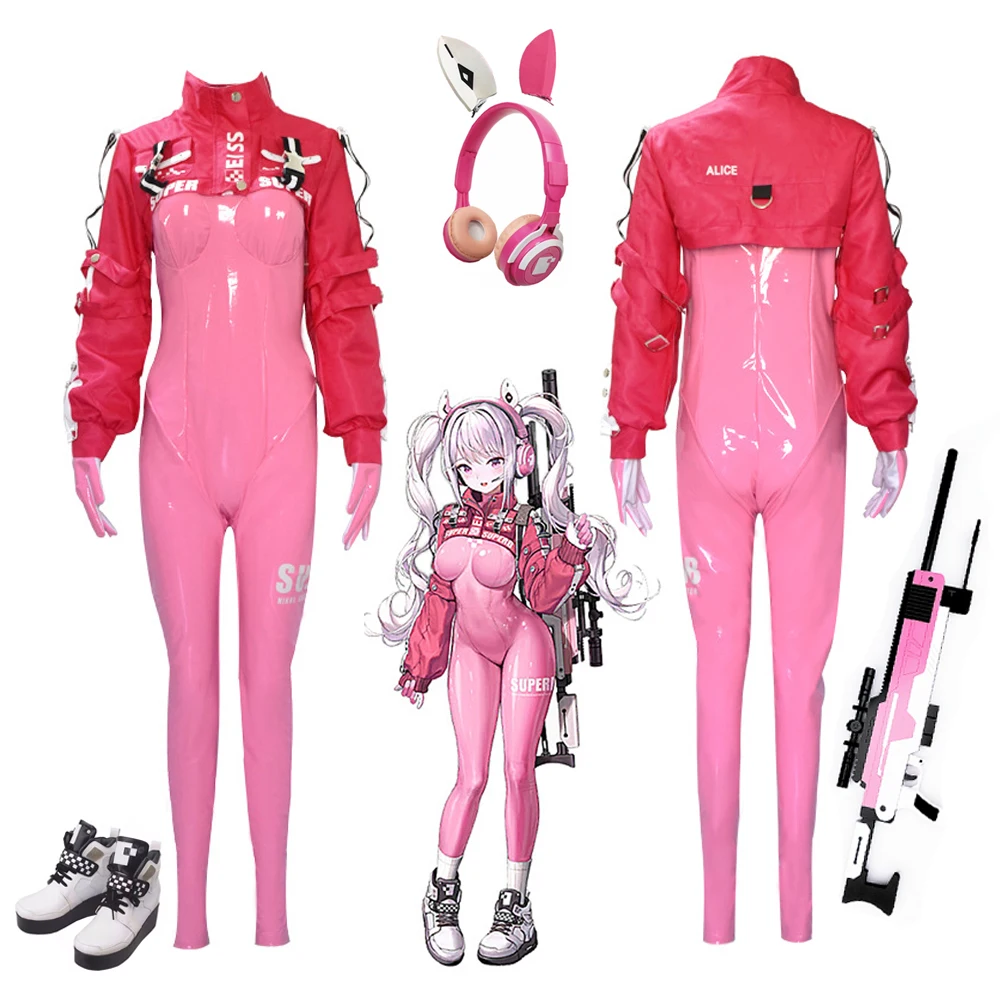NIKKE Goddess of Victory Alice Pink Uniform Cosplay Costume