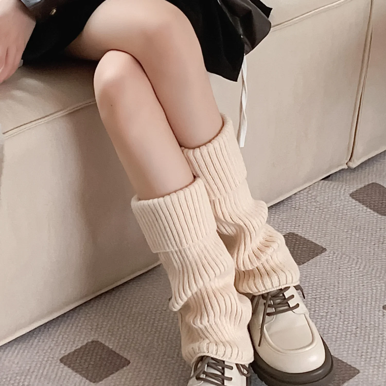 Thickened Leg Warmers Long Socks Korea Style JK Uniform Bubble Socks Fashion Lolita Girl Loose Socks Women's Versatile Stockings