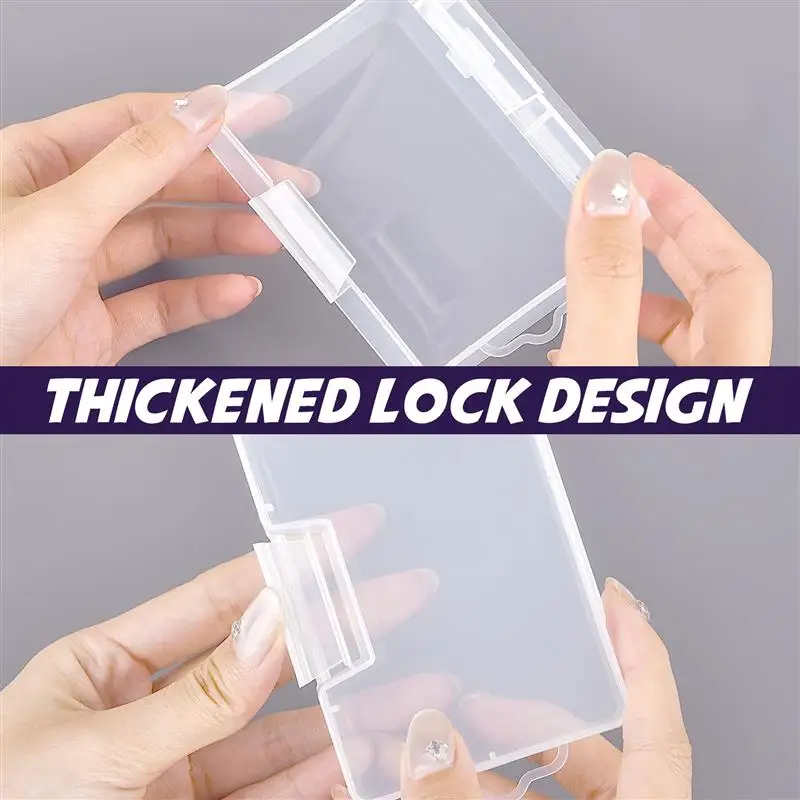 Mini Storage Box Transparent Plastic Jewelry Storage Box Container Portable Sewing Tool Needle Thread Packaging Case