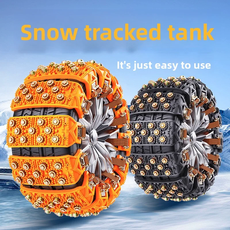 Universal All-Terrain Snow Traction Chains for SUVs Cars and Off-Road Vehicles Without Tire Damage