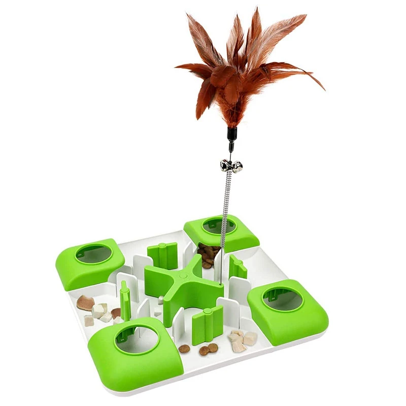 

Интерактивный Лабиринт для лечения и кормушка для кошек, подходит для развлекательных занятий с кошками, тренировочная игрушка для кошек IQ