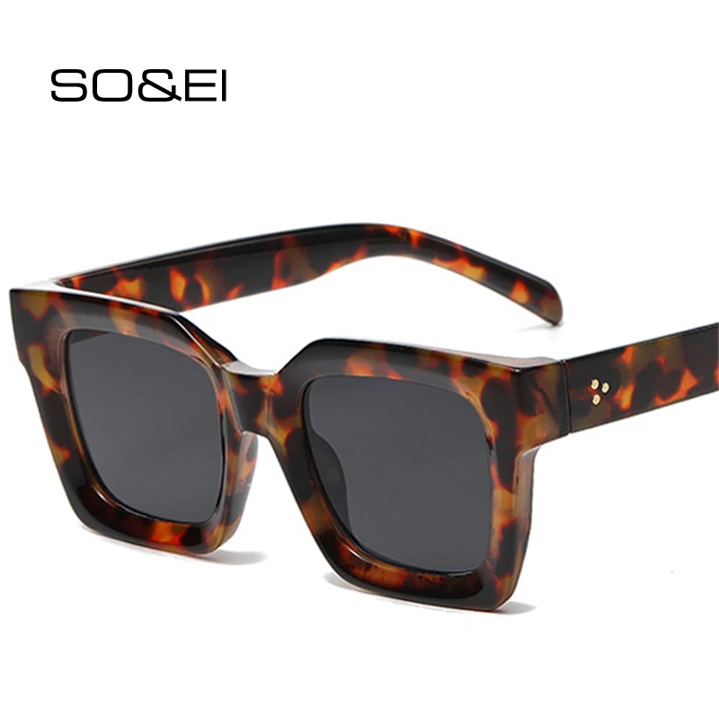 SOEISquareRivetsMenVintageSunglassesFashionBrandDesigner