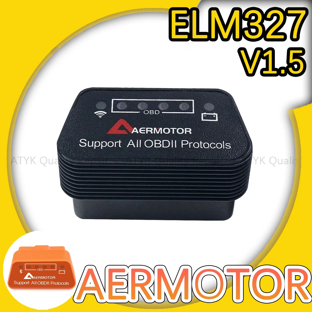 

Считыватель кодов AERMOTOR ELM327 V1.5 OBD2, Wi-Fi сканер, инструмент для проверки автомобиля, адаптеры ELM327 для ремонта Android, IOS, ПК