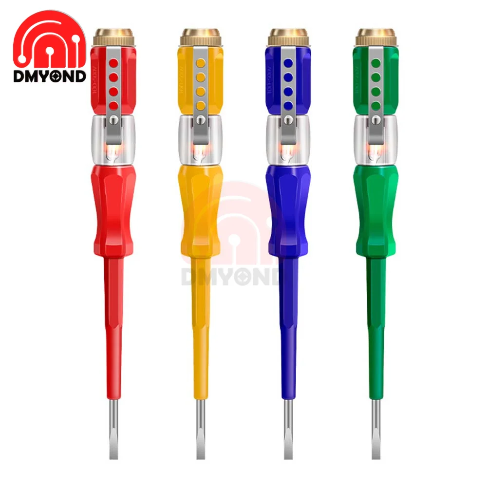 B07 워드 스크루 드라이버 테스트 펜, 압력 표시기, 테스트 펜, 스크루 드라이버, 100-500V, 네온 라이트, 비접촉 절연 테스트 펜
