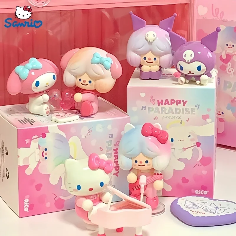 

New Rico X Sanrio Family'S Beautiful Love Series New Product Blind Box Handheld Co Branded Kuromi Melody Kitty Gift