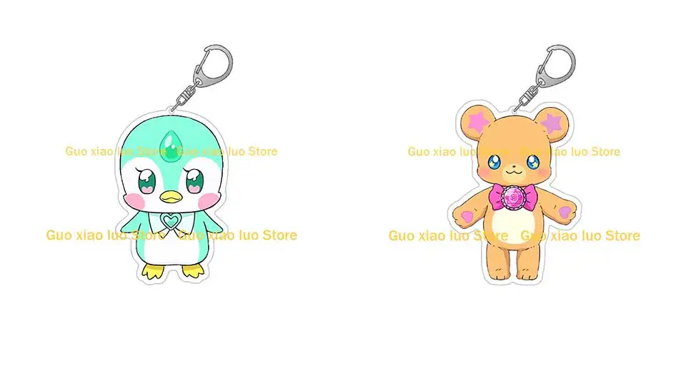 Guo Xiao Luo Pretty Cure Anime periphere süße Niko Haustier Cartoon Acryl Schlüsselanhänger Taschenanhänger Jungen Mädchen Weihnachtsgeschenk – Detail 6