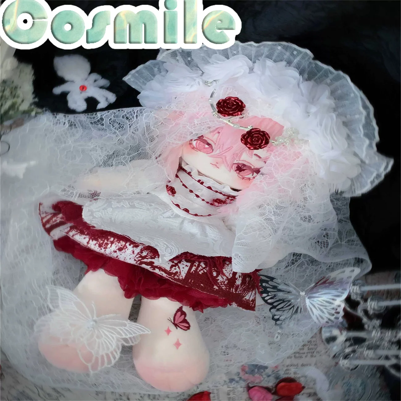 

Kpop Star Idol Lolita Gothic Blood Wedding Dress Skirt Costume 20cm 30cm Plush Doll Doll's Clothes Dolls Accessories Xuese Sep