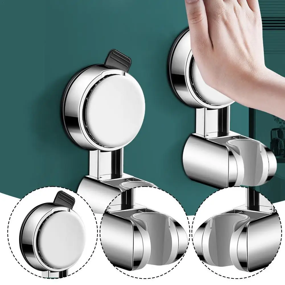 Suction Cup Shower Bracket Nozzle Holder Hanging Seat Detachable Wall Mounted Shower Head Holder Bathroom Shower Faucet Accessor