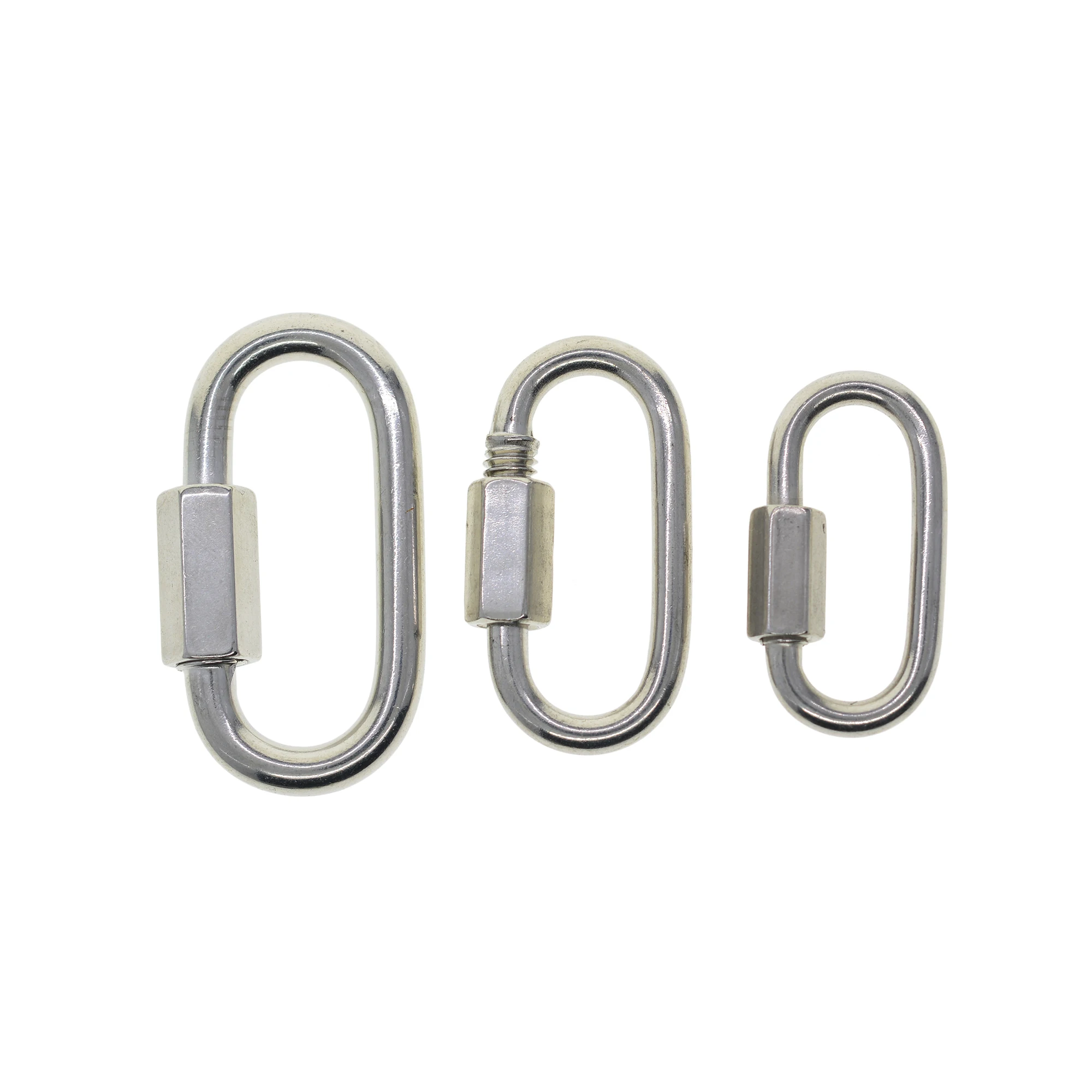 4Pcs heavy duty 304 stainless steel QUICK release SCREW lock Carabiner