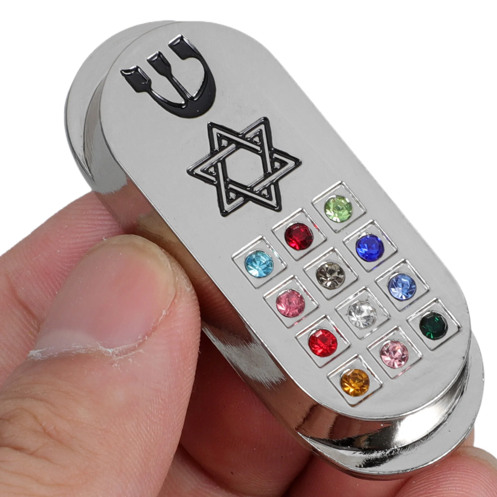 Menorah Jewish Gifts Mezuzah For Outside Goal Post Silver Paper Car Mounted Travel 4