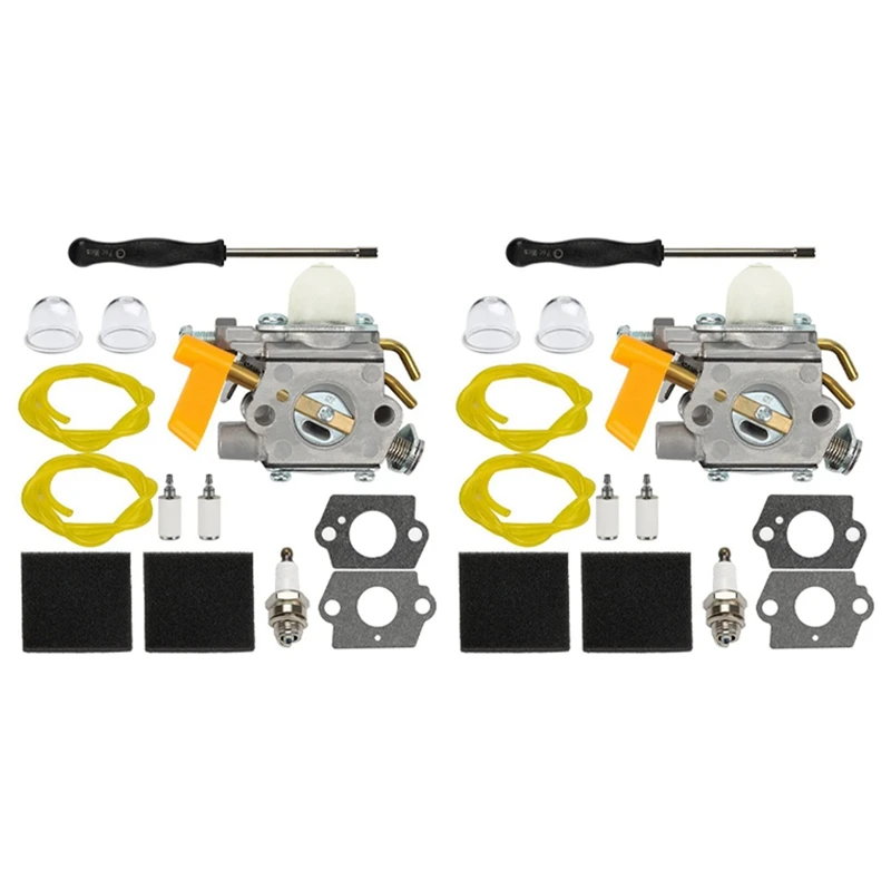 

2X C1U-H60 Carburetor W Tune Up Kit Air Filter For Ryobi Homelite 25Cc 30Cc String Trimmer Brushcutter 985624001