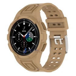 Transparent Silicone Sport Band and Case - Galaxy 4 Classic 46 (Coffee)