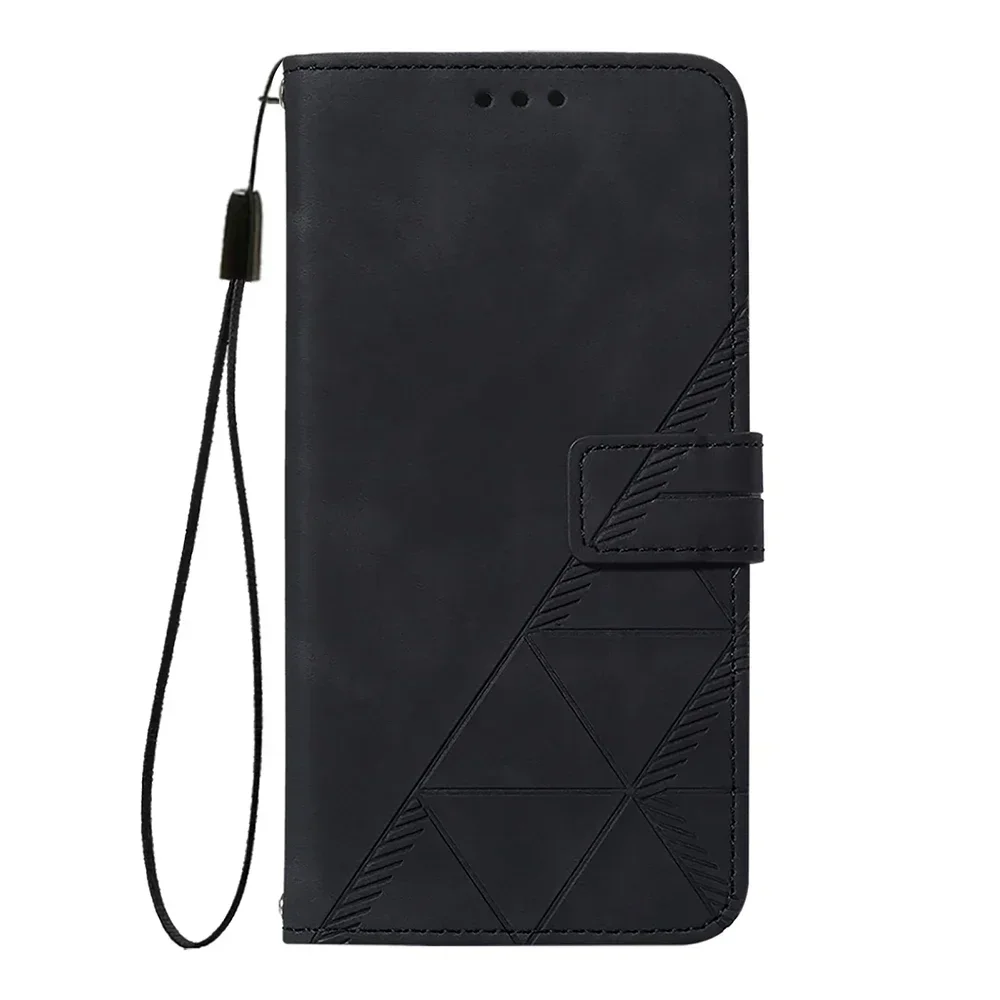 Geometric Leather Wallet Case