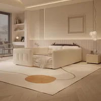 Lit pour enfant avec tête de lit design 'Cow', lit avec barrière de sécurité crème, lit à panneaux modulables, barrière haute, lits de chambre à coucher, accessoires de chambre 2