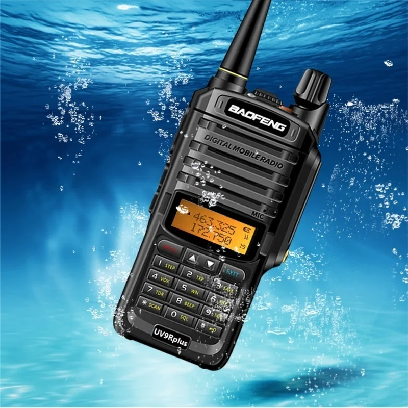 Baofeng UV9R-PLUSTP walkie talkie rádio à prova dip68 água ip68 estação transceptor 20w vhf uhf rádio portátil 15km talk-range 9500mah