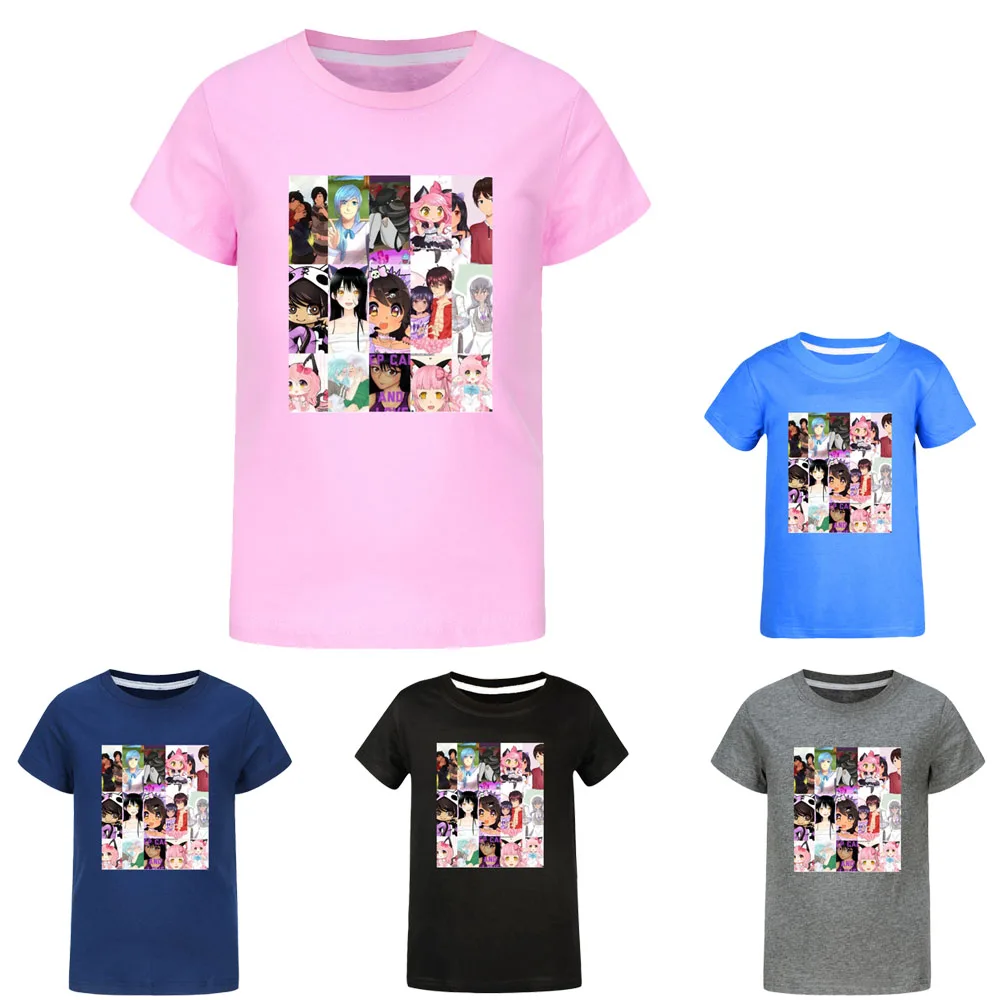 Лидер продаж, детские футболки с графическим принтом игры APHMAU, одежда для девочек, футболка для маленьких мальчиков, летние детские топы, повседневная одежда, подарок на день рождения