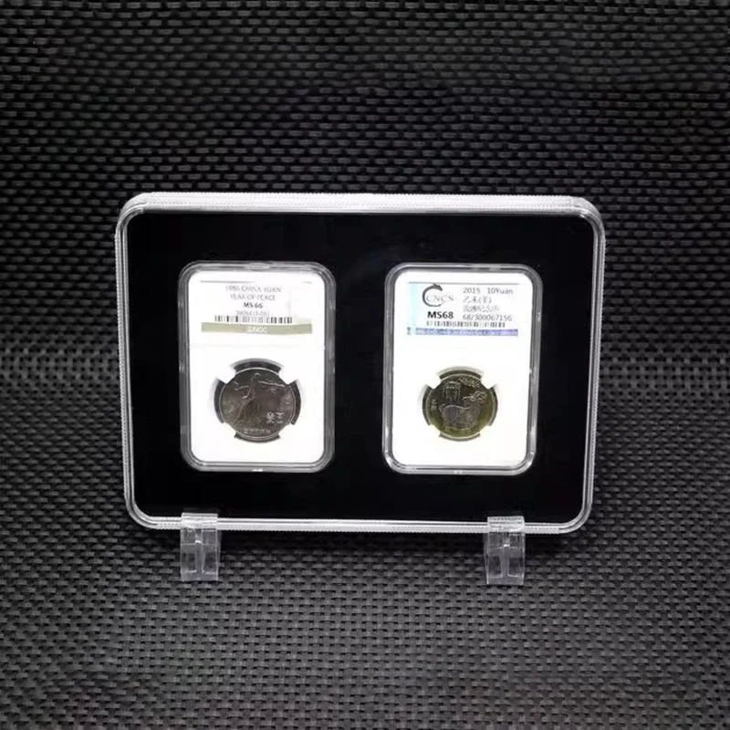 2 Acrylic Coin display Slab protection Storage Boxes Holder Storage Cases Commemorative Coins Slabs Compatible PCGS NGC Coin box 4