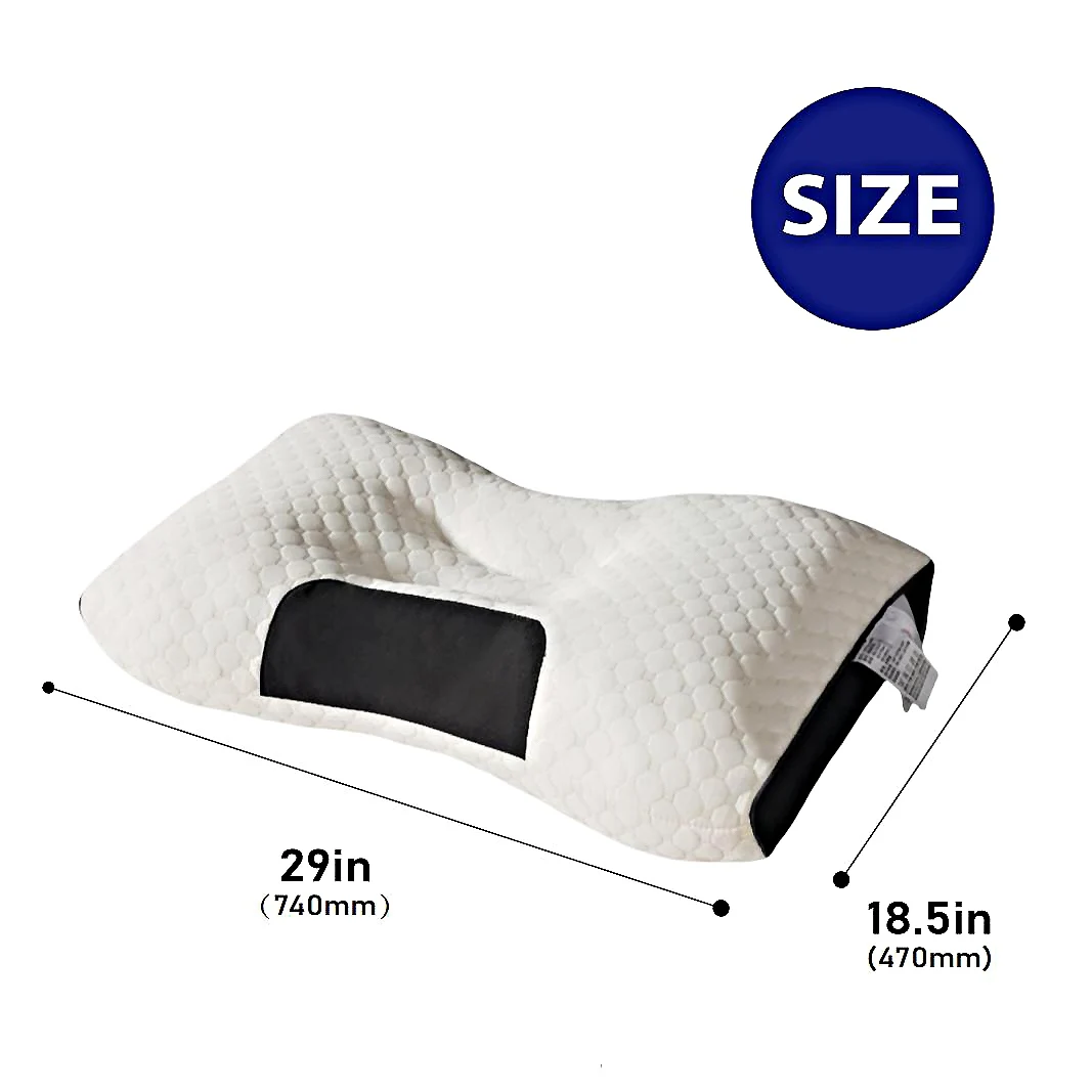 [Massage Neck Pillow] Soft Adjustable Ergonomic Knitted Massage Neck Pillow  Orthopedic Contour Support Pillow 3