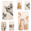 Japanese Noren Curtains Cartoon Cat Kitchen Bathroom Bedroom Entrance Hanging Opaque Partition Blackout Split Short Door Curtain 1